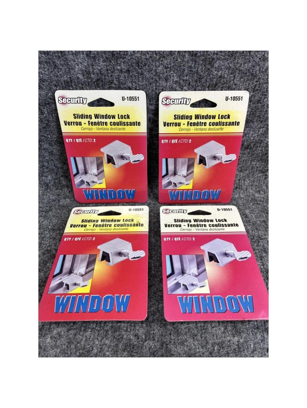 Security Prime-Line U-10551 Sliding Window Lock Lot of 4
